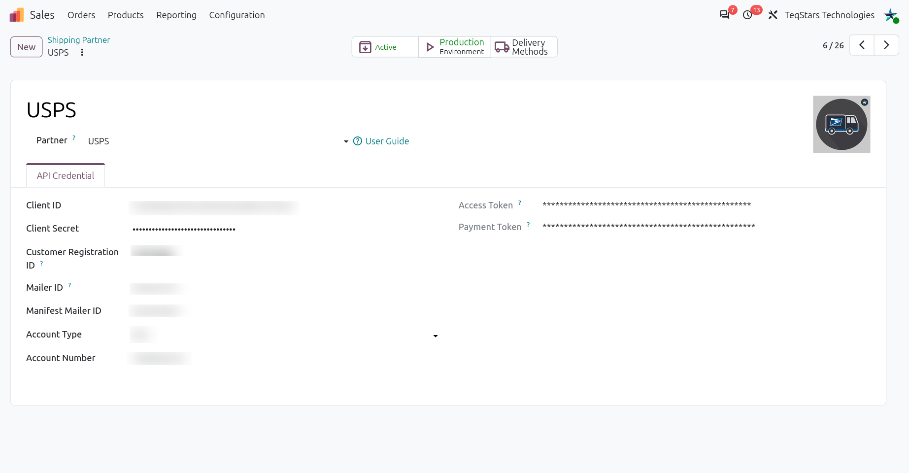 USPS Shipping Configuration