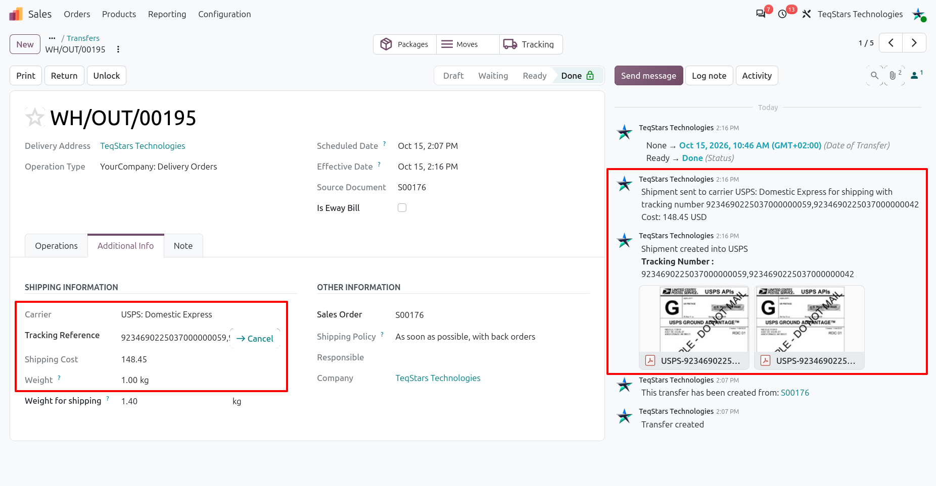 Delivery Order Configuration