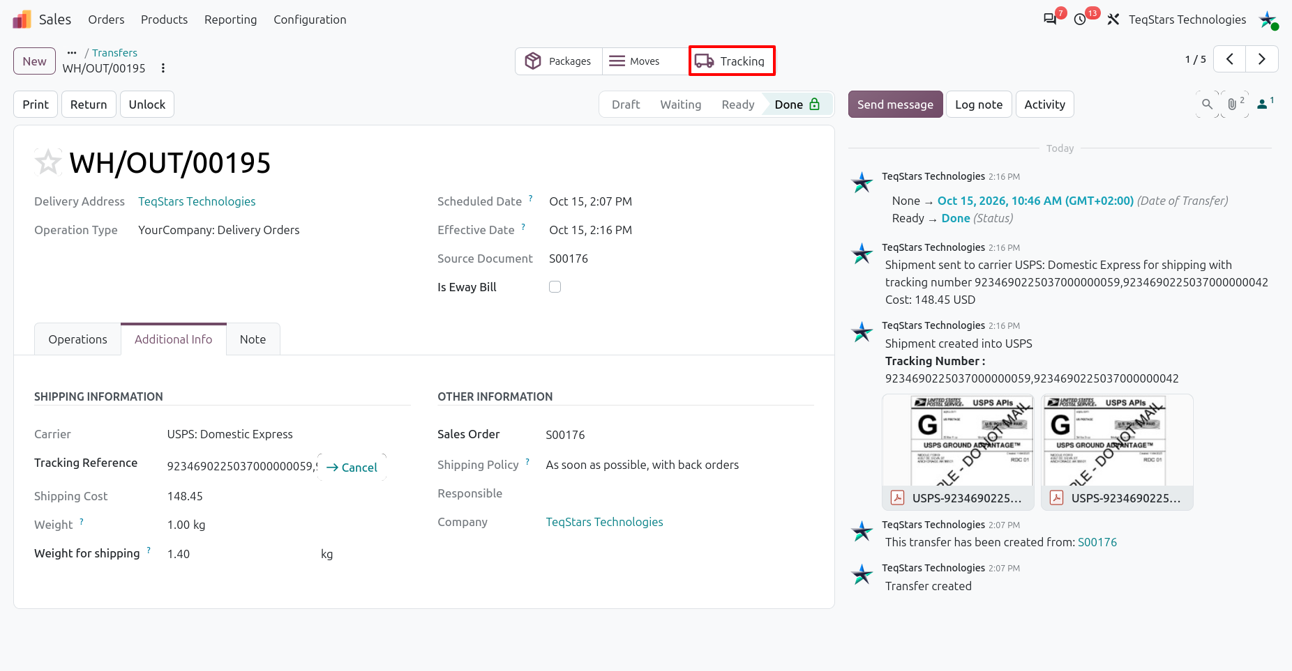 Delivery Order Tracking