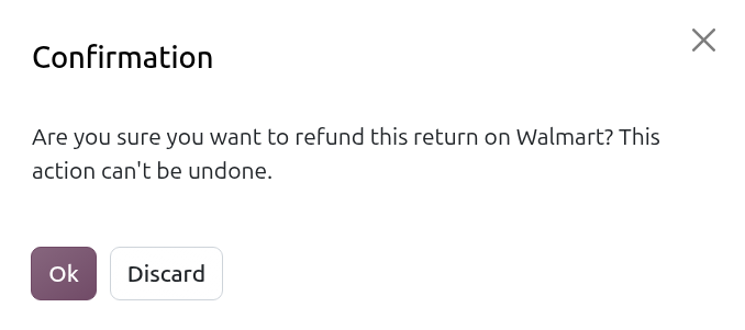 Issue Refund Confirmation