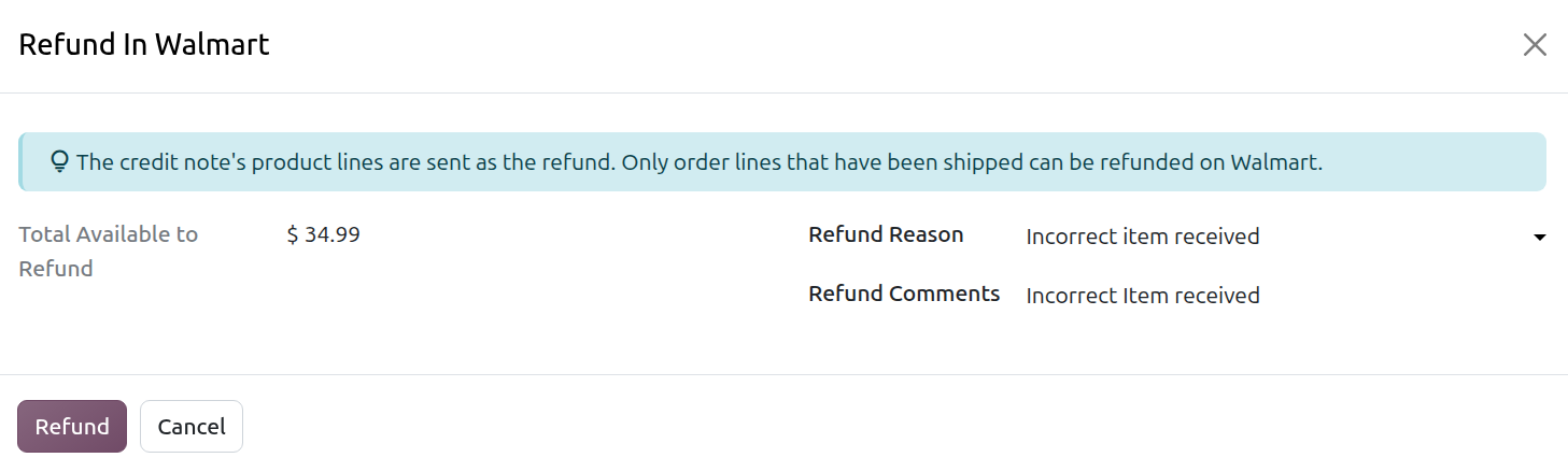 Refund In Walmart Wizard