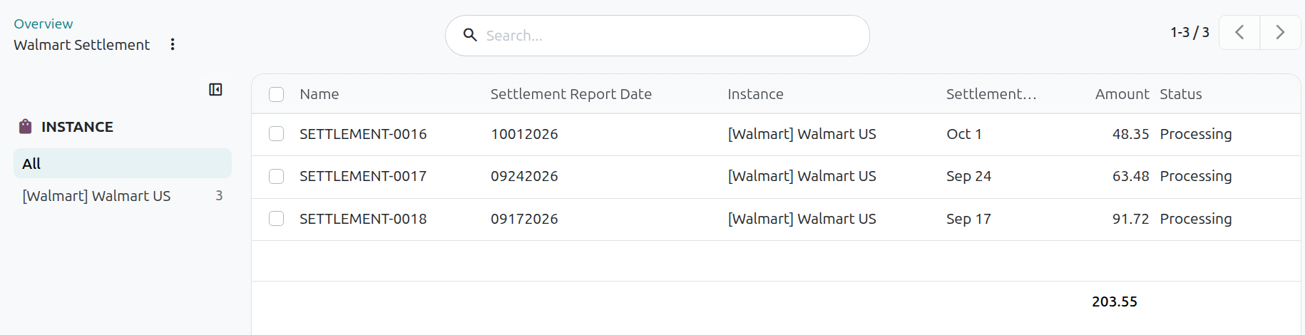 Settlement Reports