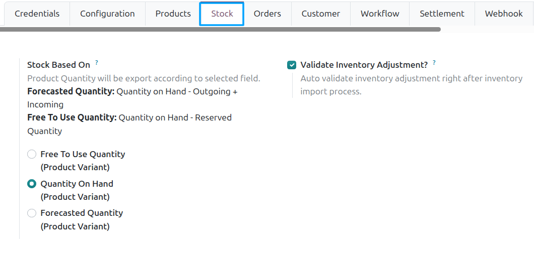 Stock Configurations