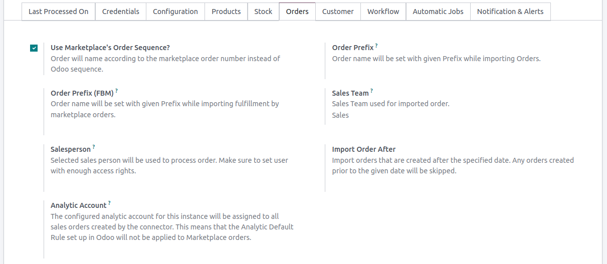 Bol.com Order Configuration